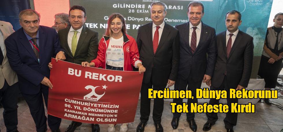 Ercümen, Dünya Rekorunu Tek Nefeste Kırdı