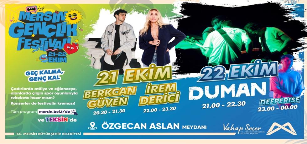 Mersin Gençlik Festivali 21-22 Ekim’de…